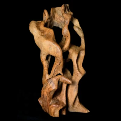 Tissu du Temps – Sculpture en bois d’olivier 2