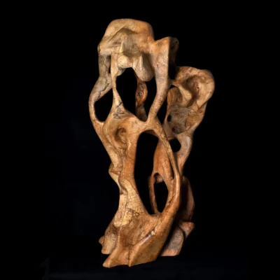 Tissu du Temps – Sculpture en bois d’olivier 4