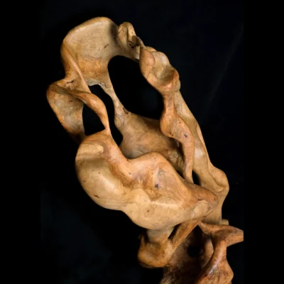 Tissu du Temps – Sculpture en bois d’olivier 9