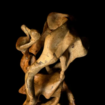 Tissu du Temps – Sculpture en bois d’olivier 10