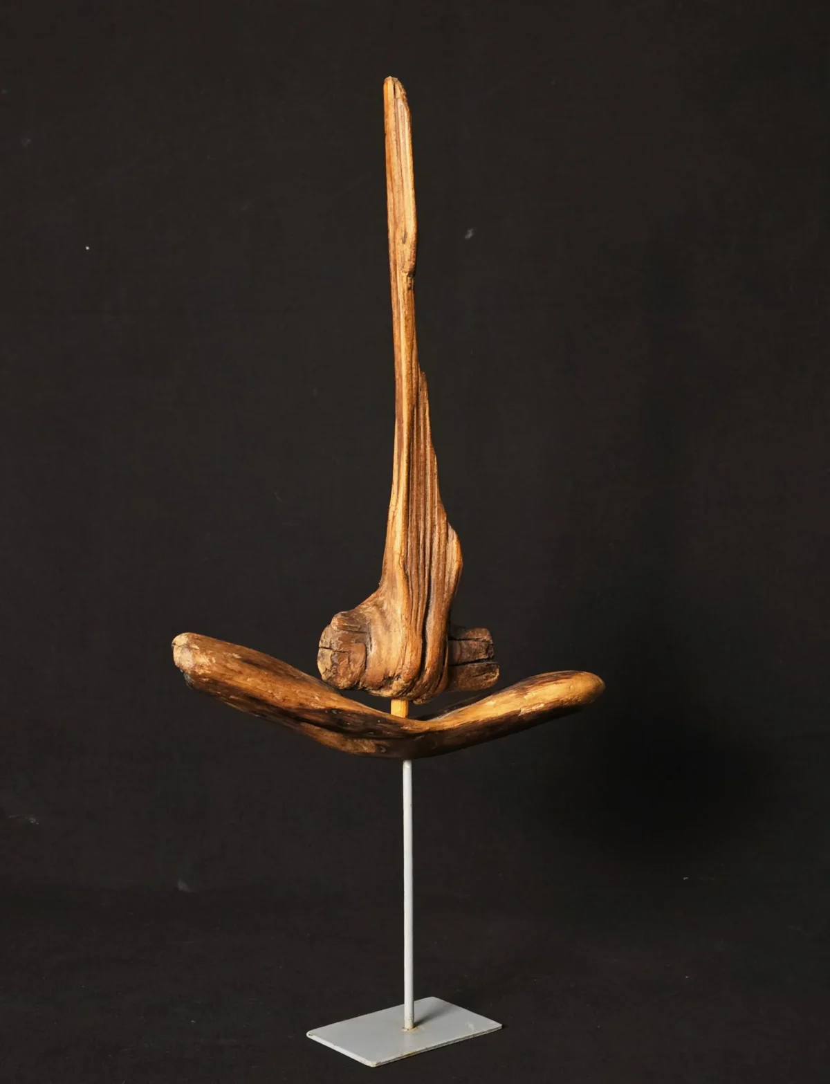 Ghost Sailor from the Age of Wind — olive wood sculpture