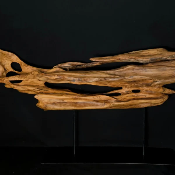 Ryūgin no Kage - Shadow of the Dragon-Fish — olive wood sculpture, photo 7