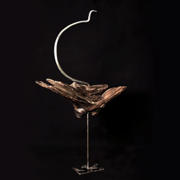 Free Flight — olive wood sculpture