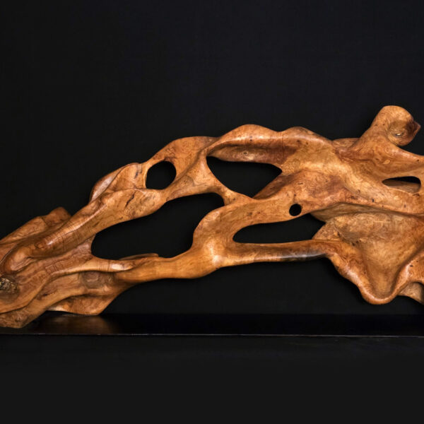 Labyrinthe de chair (Minotaure) – sculpture en bois d’olivier