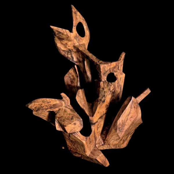 Temps pétrifié – sculpture en bois d’olivier