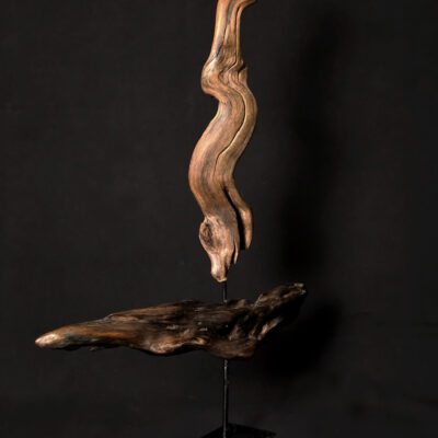 Courant ascendant – sculpture en bois d’olivier, photo 2