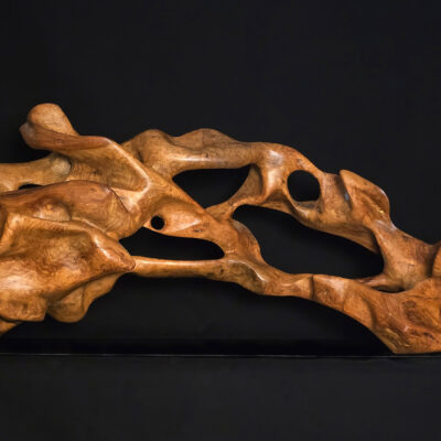Labyrinthe de chair (Minotaure) – sculpture en bois d’olivier, photo 2