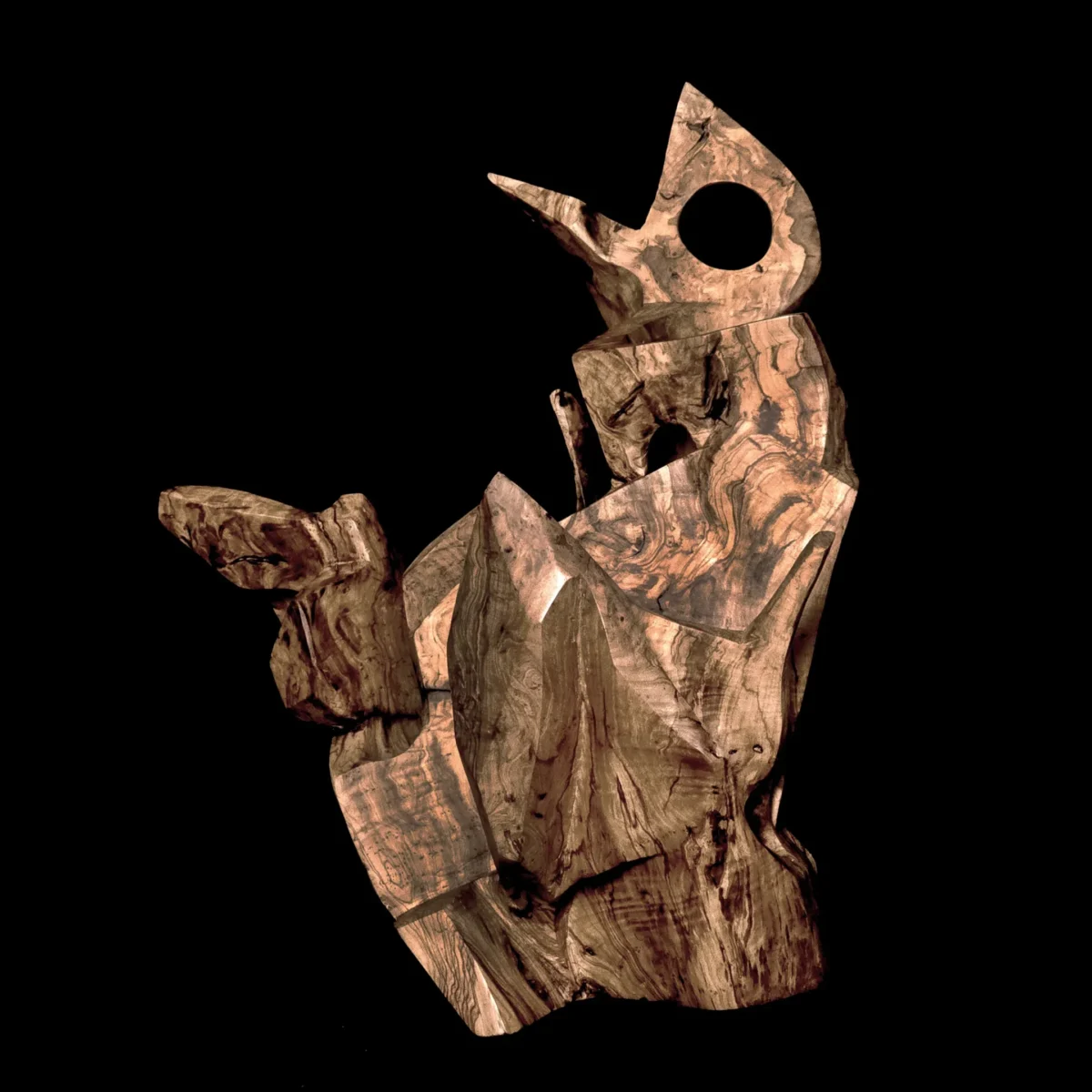 Temps pétrifié – sculpture en bois d’olivier, photo 2