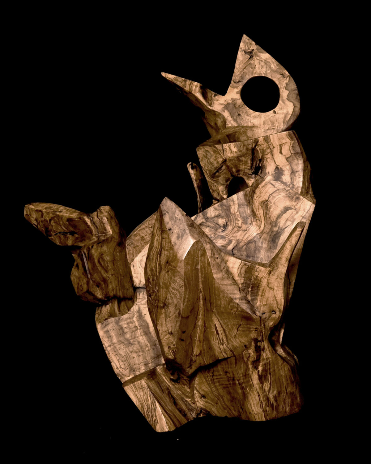 Temps pétrifié – sculpture en bois d’olivier, photo 2