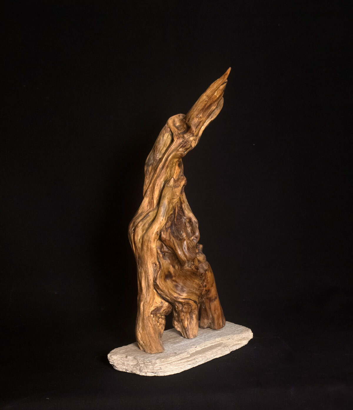 Fantôme de la Belle Époque – sculpture en bois d’olivier, photo 2