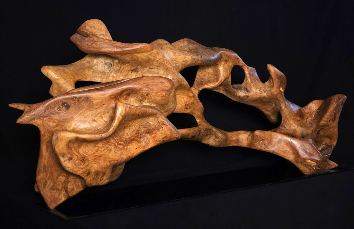 Labyrinthe de chair (Minotaure) – sculpture en bois d’olivier, photo 3