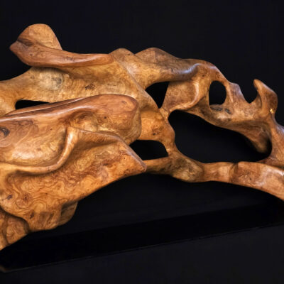 Labyrinthe de chair (Minotaure) – sculpture en bois d’olivier, photo 3
