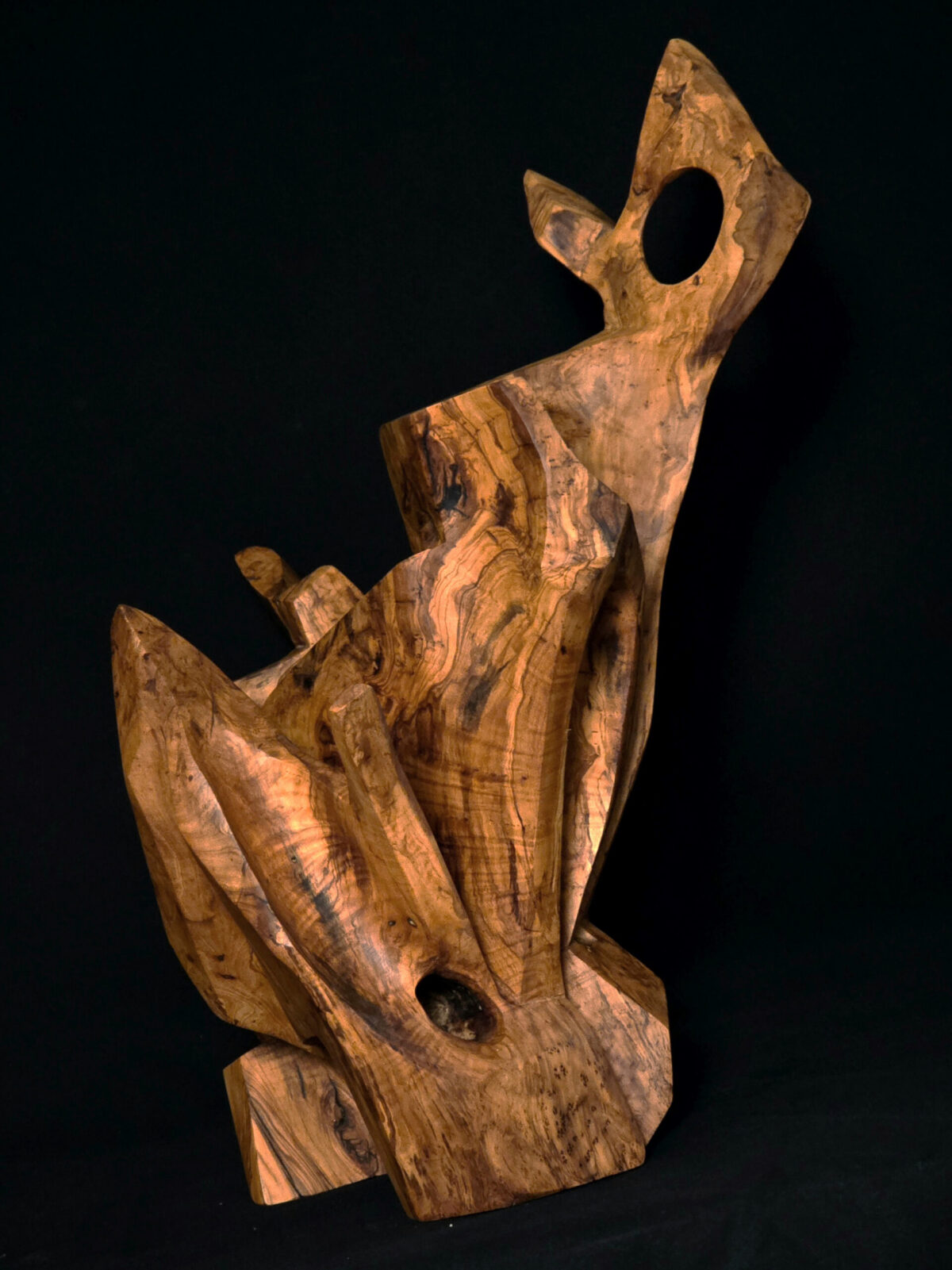 Temps pétrifié – sculpture en bois d’olivier, photo 3