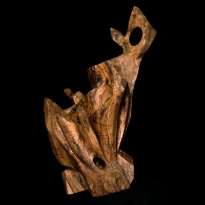Temps pétrifié – sculpture en bois d’olivier, photo 3