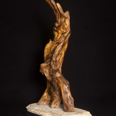 Fantôme de la Belle Époque – sculpture en bois d’olivier, photo 3