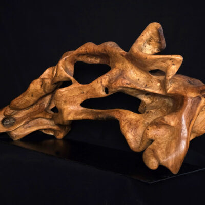 Labyrinthe de chair (Minotaure) – sculpture en bois d’olivier, photo 4