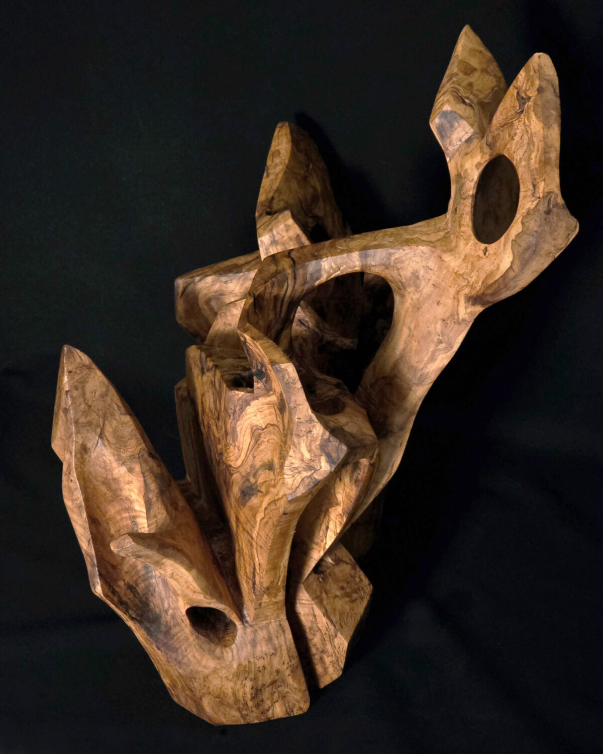 Temps pétrifié – sculpture en bois d’olivier, photo 4
