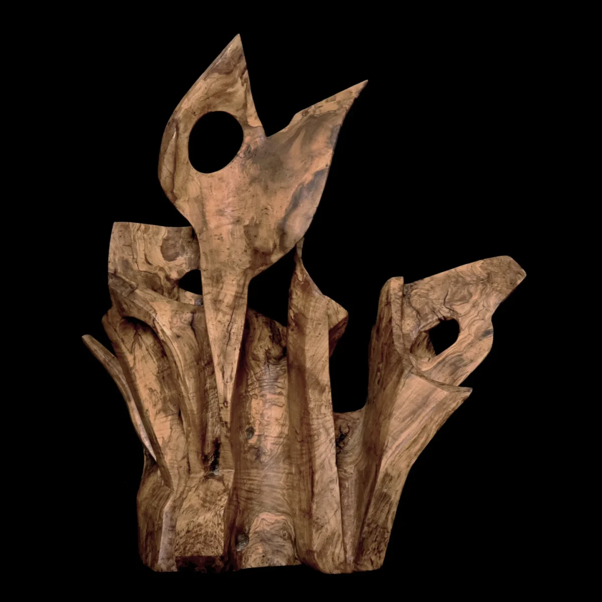 Temps pétrifié – sculpture en bois d’olivier, photo 5