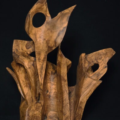 Temps pétrifié – sculpture en bois d’olivier, photo 5