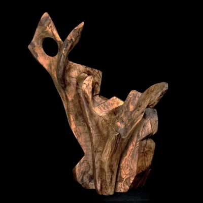 Temps pétrifié – sculpture en bois d’olivier, photo 6