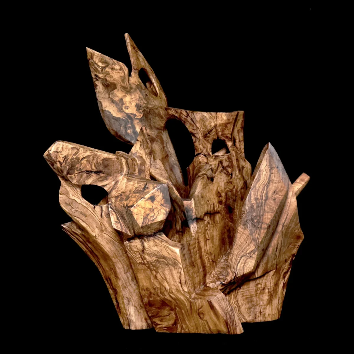 Temps pétrifié – sculpture en bois d’olivier, photo 7