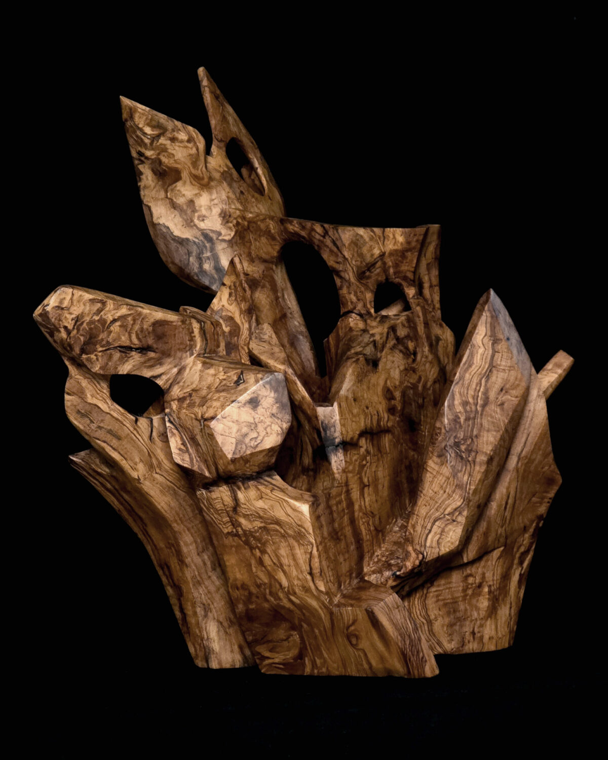 Temps pétrifié – sculpture en bois d’olivier, photo 7