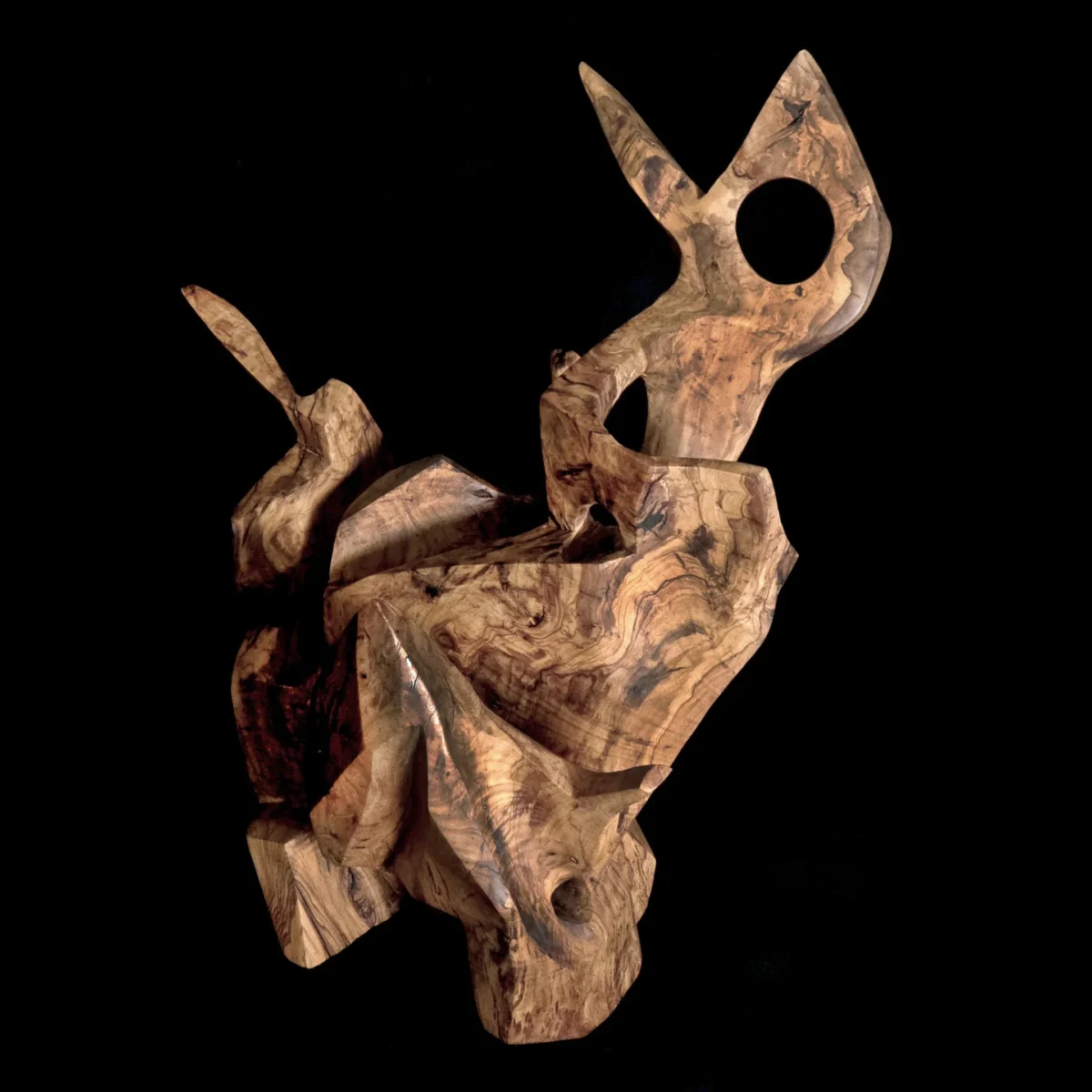 Temps pétrifié – sculpture en bois d’olivier, photo 8