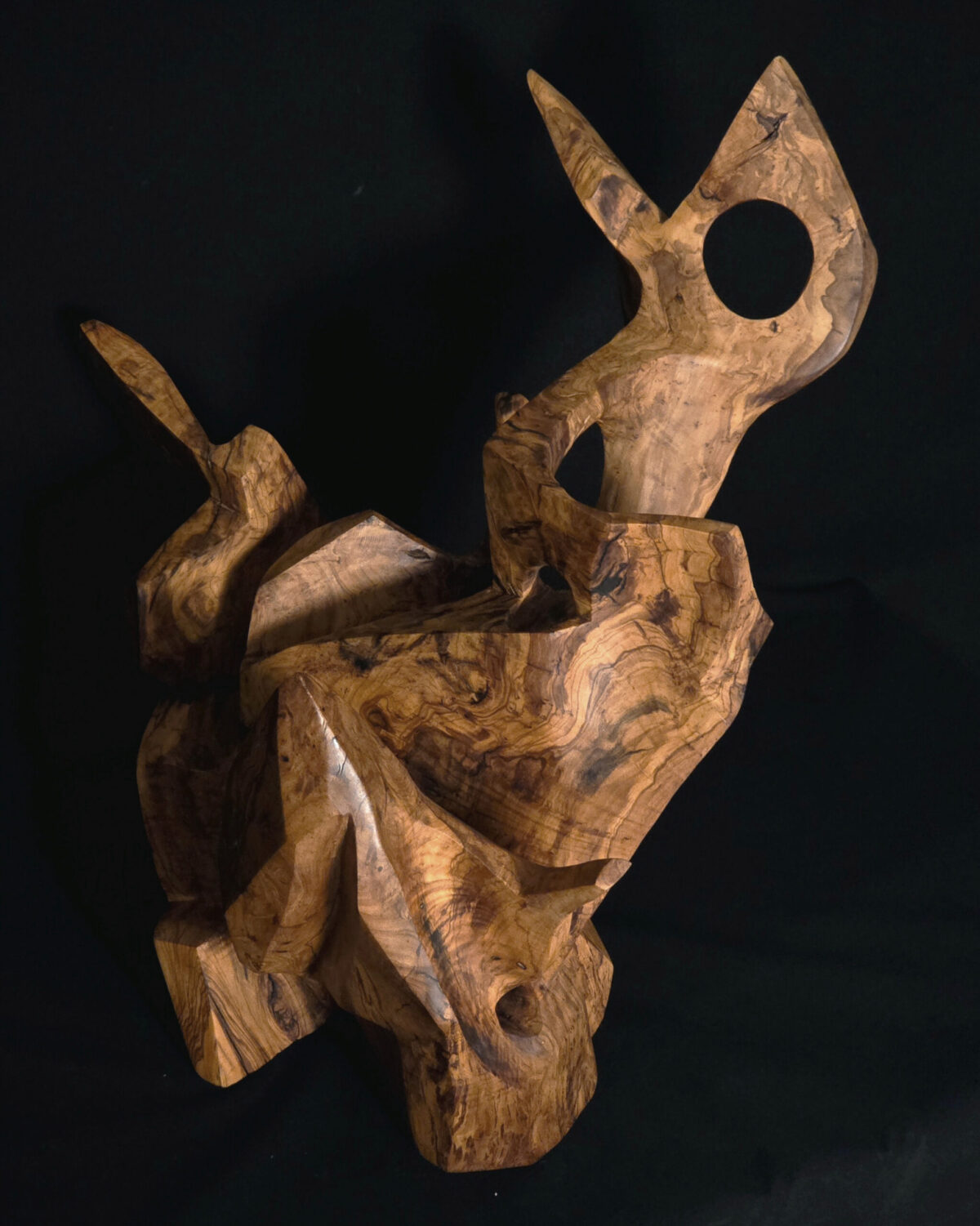 Temps pétrifié – sculpture en bois d’olivier, photo 8