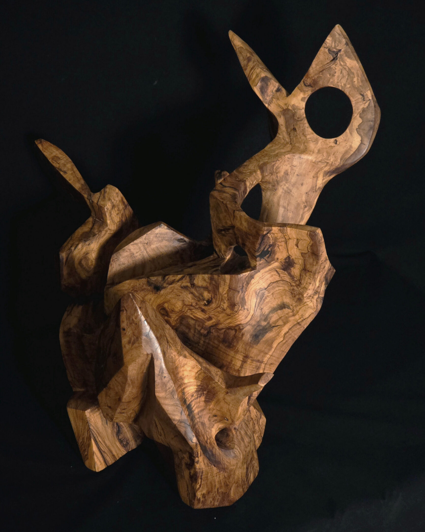 Temps pétrifié – sculpture en bois d’olivier, photo 8