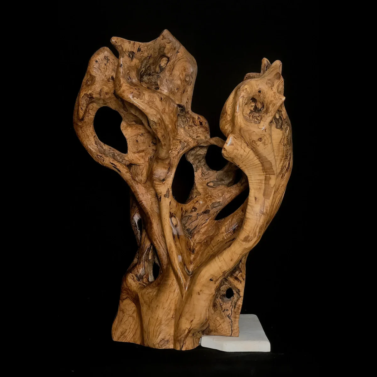 Chroniques du Commencement – sculpture en bois d’olivier, photo 2