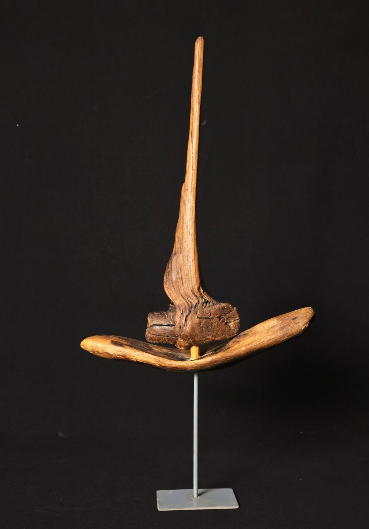 Voilier fantôme de l’ère du vent – sculpture en bois d’olivier, photo 2