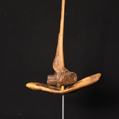 Voilier fantôme de l’ère du vent – sculpture en bois d’olivier, photo 2