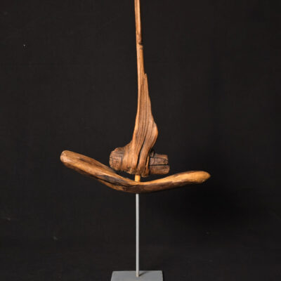 Voilier fantôme de l’ère du vent – sculpture en bois d’olivier, photo 3